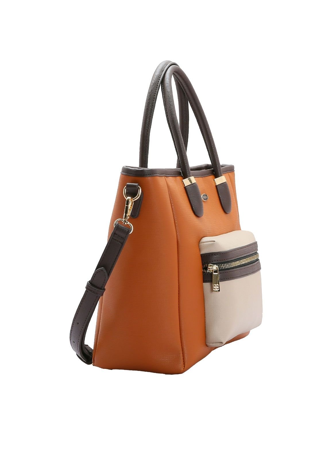 Bolsa Feminina Classico Chic Mão 3484454 Marrom 2