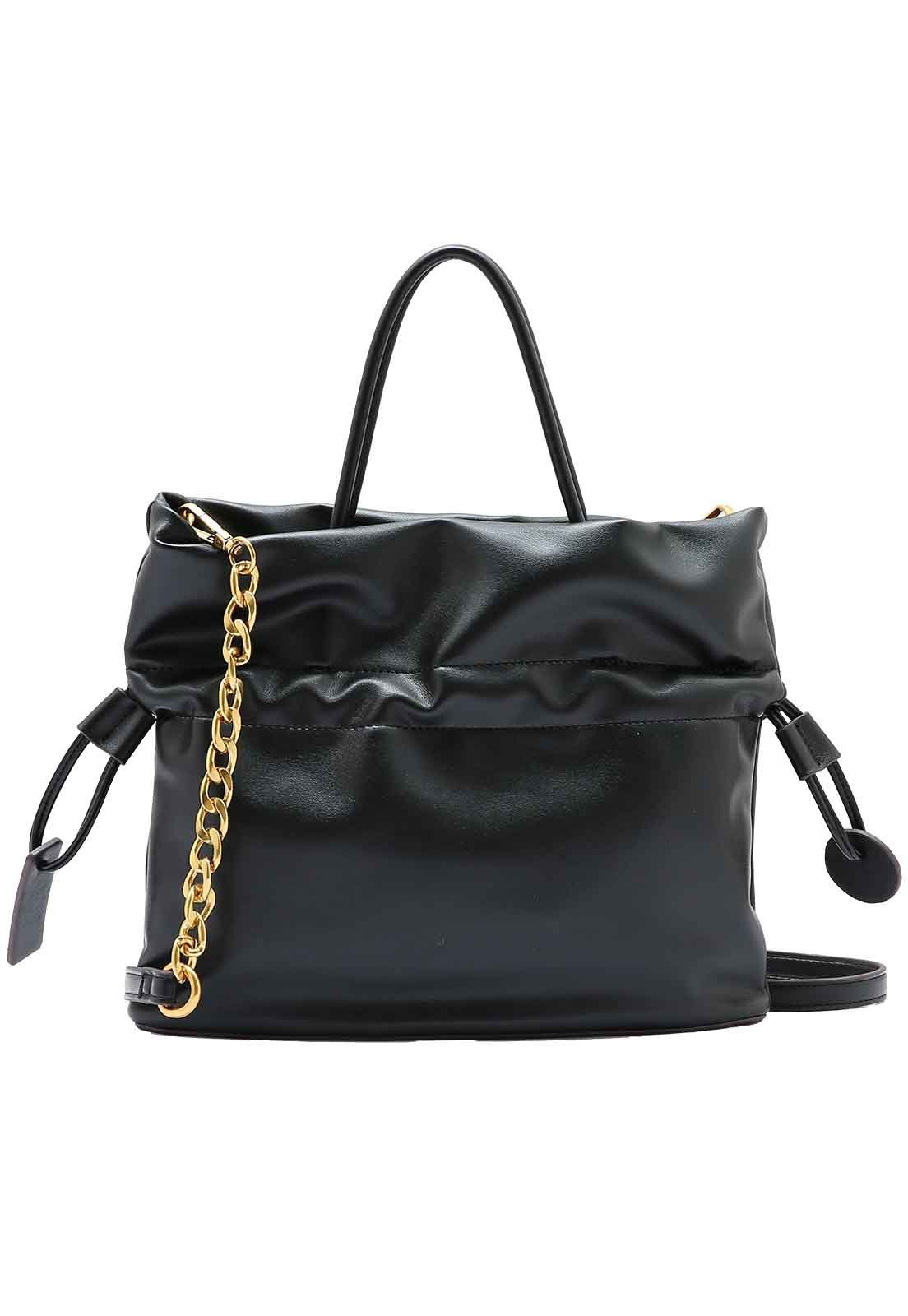 Bolsa Feminina Chenson Original Minimalista Luxo Mão 3485041 Preto 3