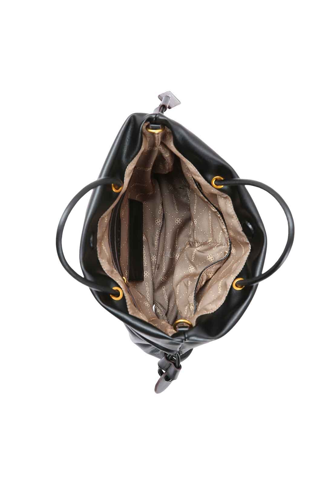 Bolsa Feminina Chenson Original Minimalista Luxo Mão 3485041 Preto 4