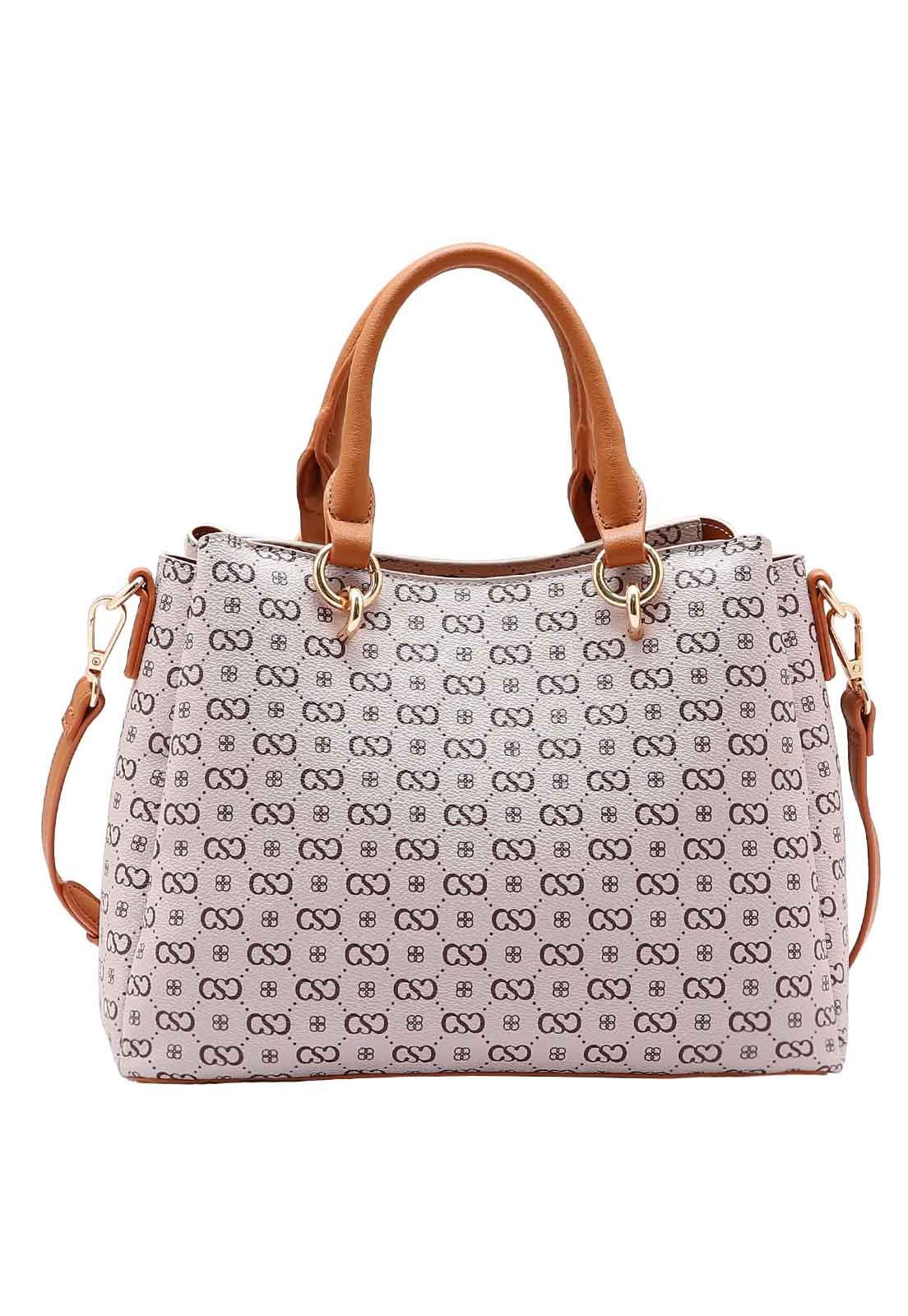 Bolsa Feminina Chenson Original Elegance Luxo Mão 3485083 Bege 2