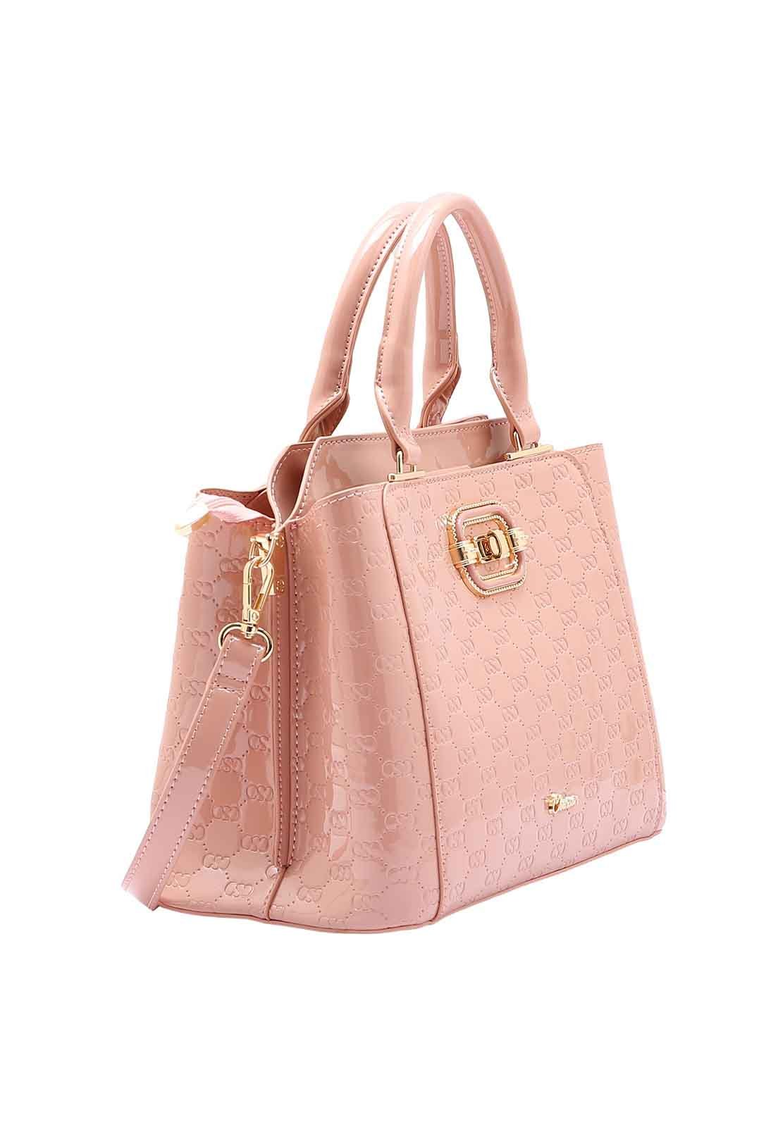 Bolsa Feminina Chenson Original Mini Logo Verniz Mão 3485036 Rosé 2
