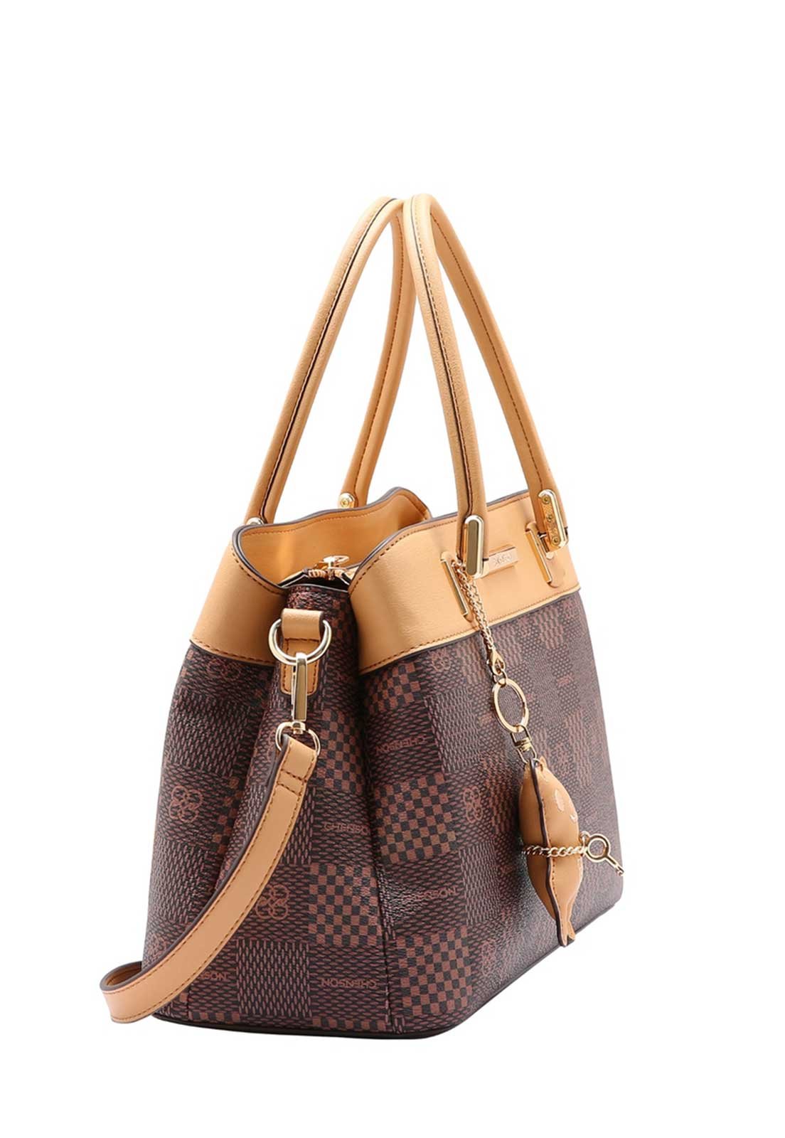 Bolsa Feminina Chenson Original Elemento Gráfico Mão 3485095 Café 2