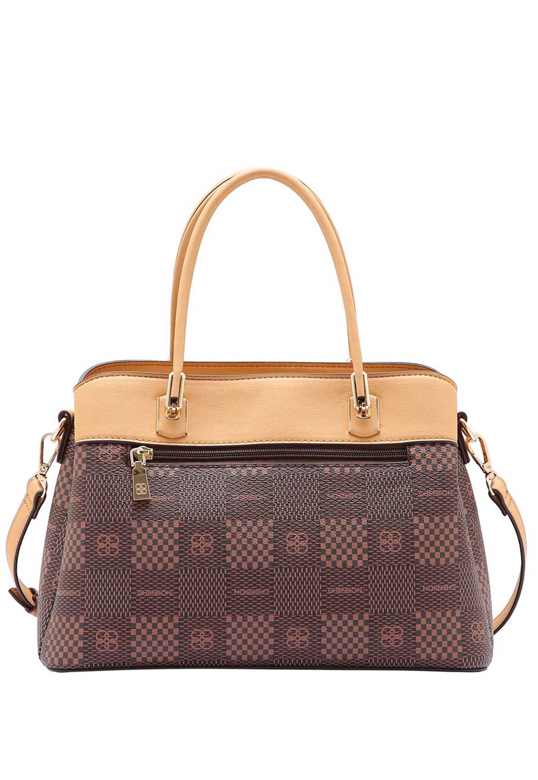 Bolsa Feminina Chenson Original Elemento Gráfico Mão 3485095 Café 3