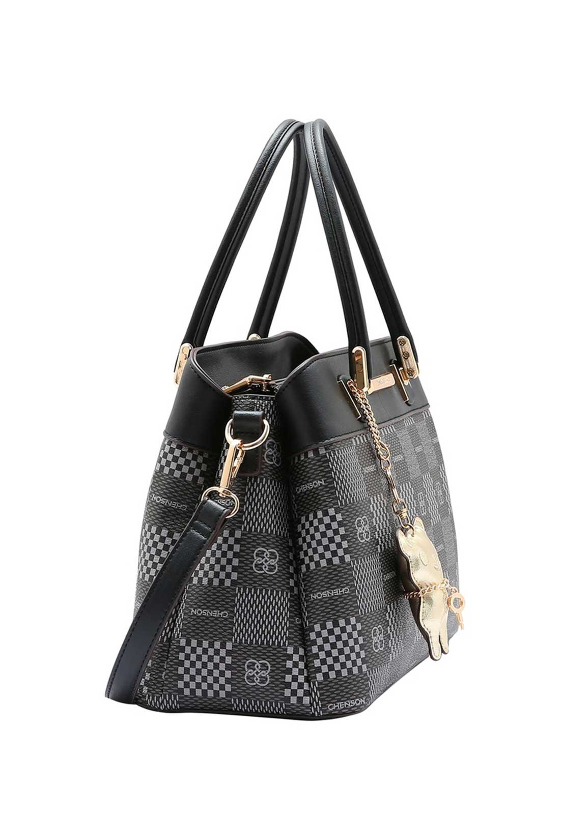 Bolsa Feminina Chenson Original Elemento Gráfico Mão 3485095 Preto 2