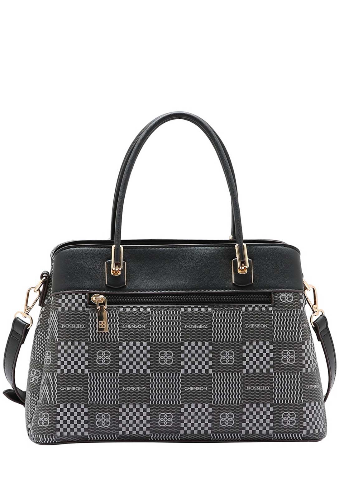 Bolsa Feminina Chenson Original Elemento Gráfico Mão 3485095 Preto 3