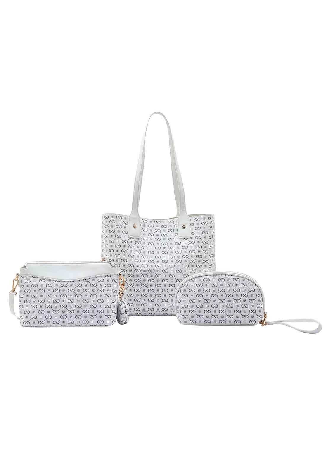 Bolsa Feminina Chenson Original Elegance Luxo Kit 3 peças 3485081 Off White 3