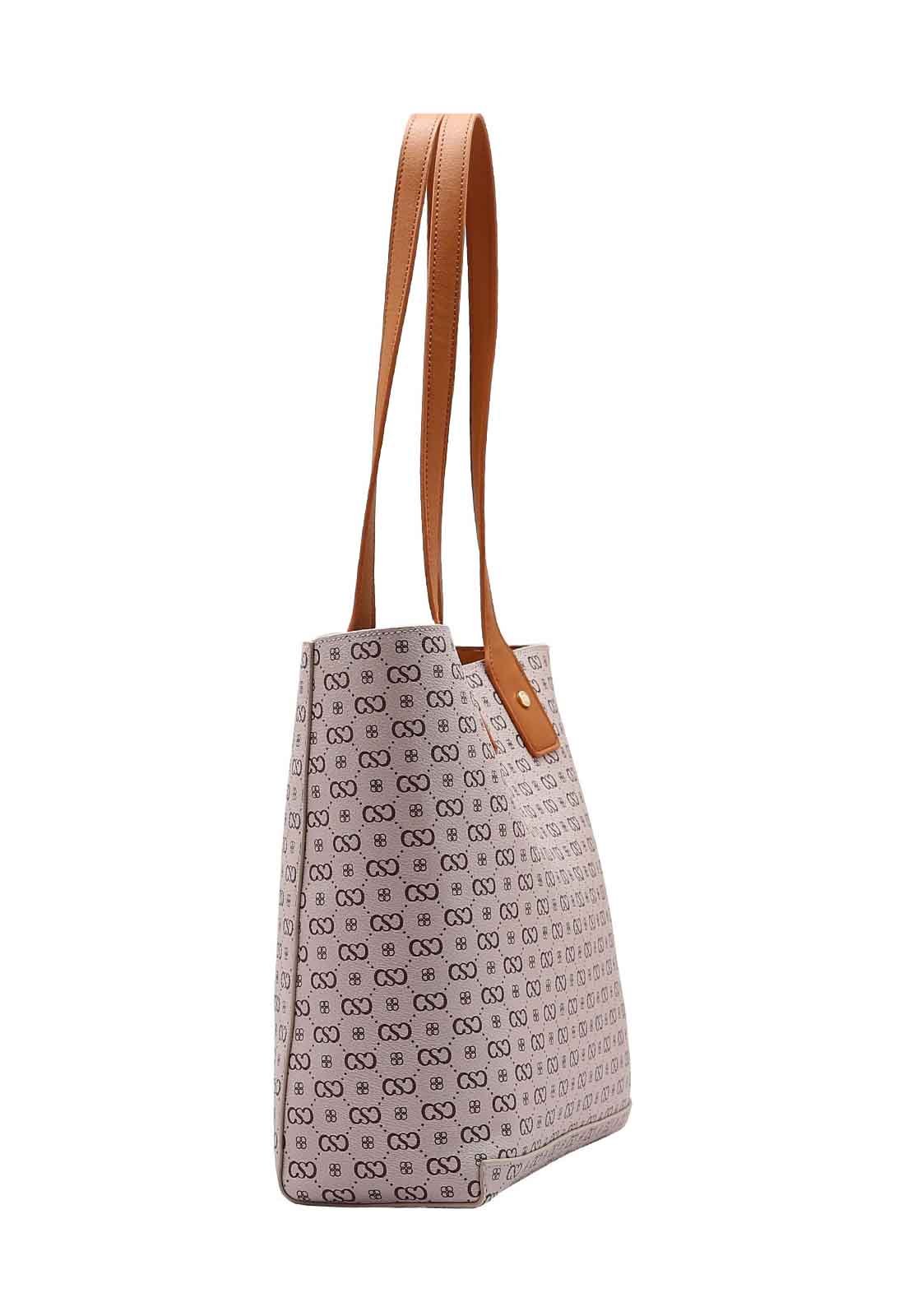Bolsa Feminina Chenson Original Elegance Luxo Kit 3 peças 3485081 Bege 5