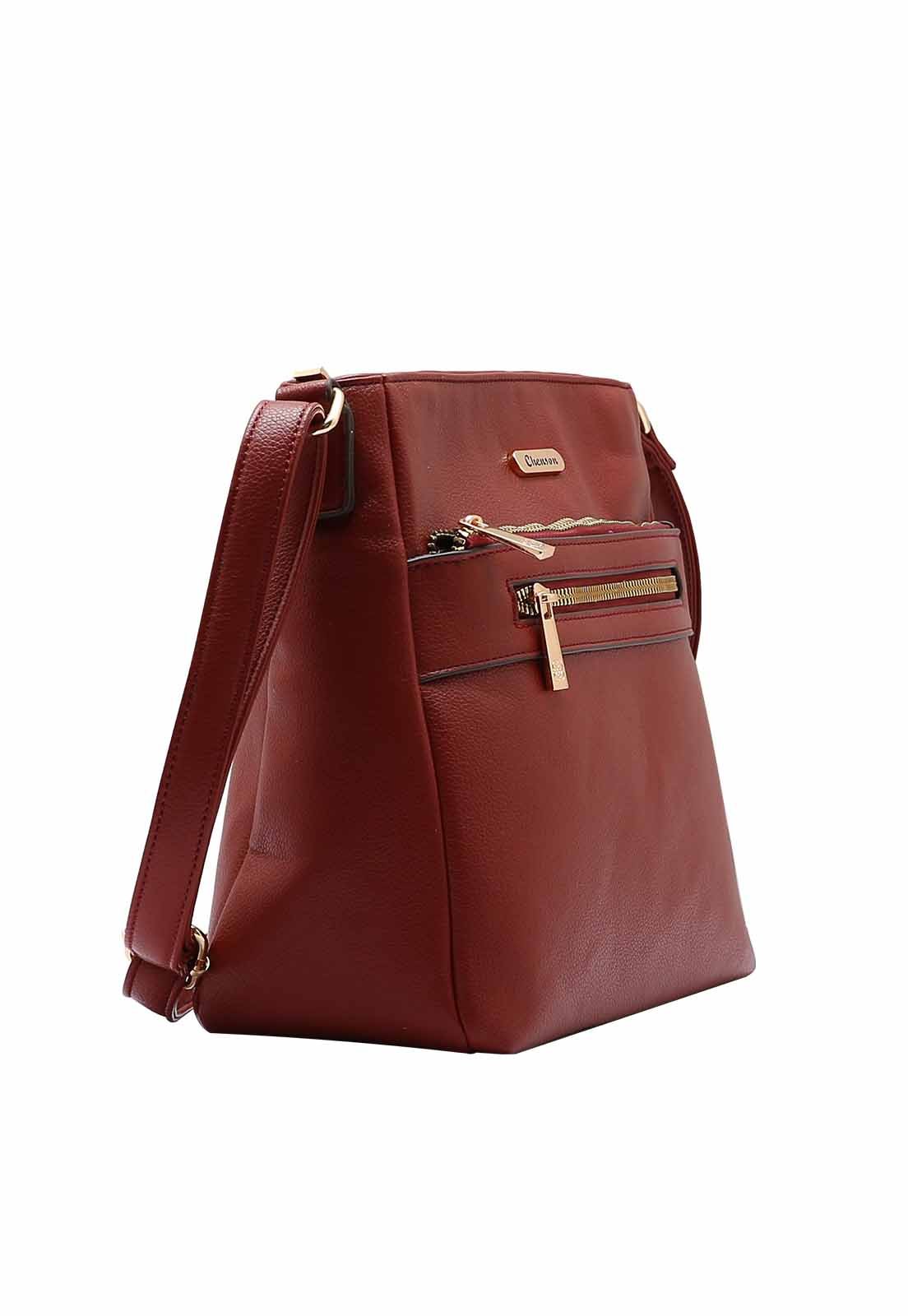 Bolsa Feminina Chenson Original Transversal  3484922 Vinho 2