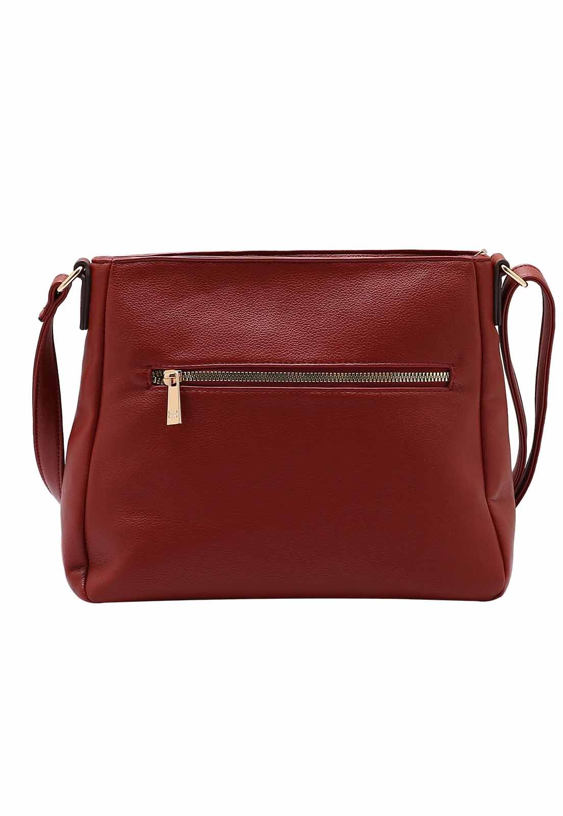 Bolsa Feminina Chenson Original Transversal  3484922 Vinho 3