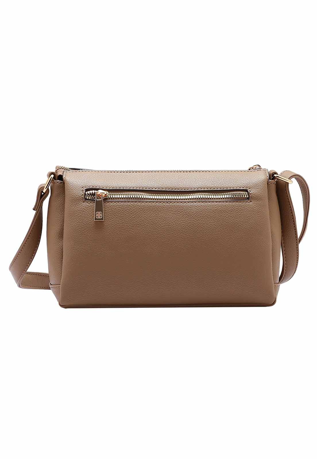 Bolsa Feminina Chenson Original Transversal 3484926 Bege 3