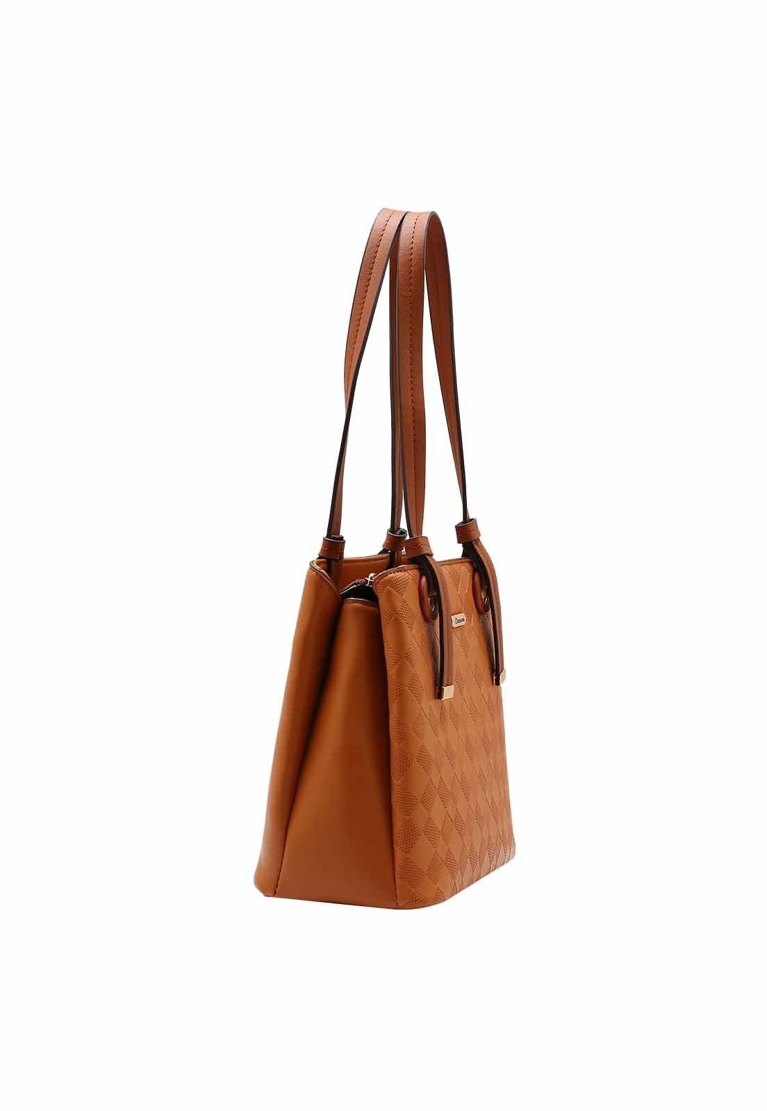 Bolsa Feminina Chenson Original Relevo Texturizado Ombro 3484959 Caramelo 2
