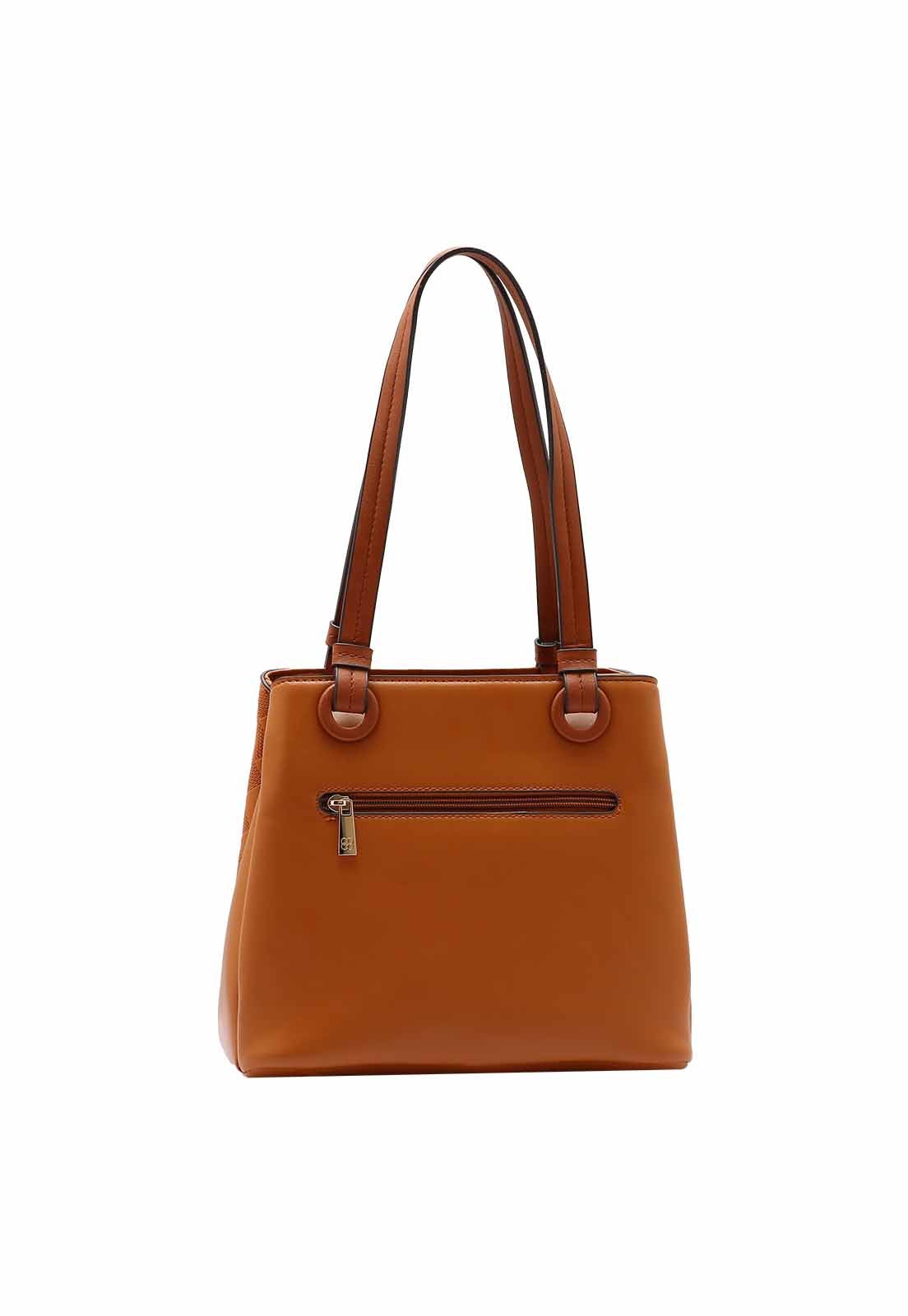 Bolsa Feminina Chenson Original Relevo Texturizado Ombro 3484959 Caramelo 3