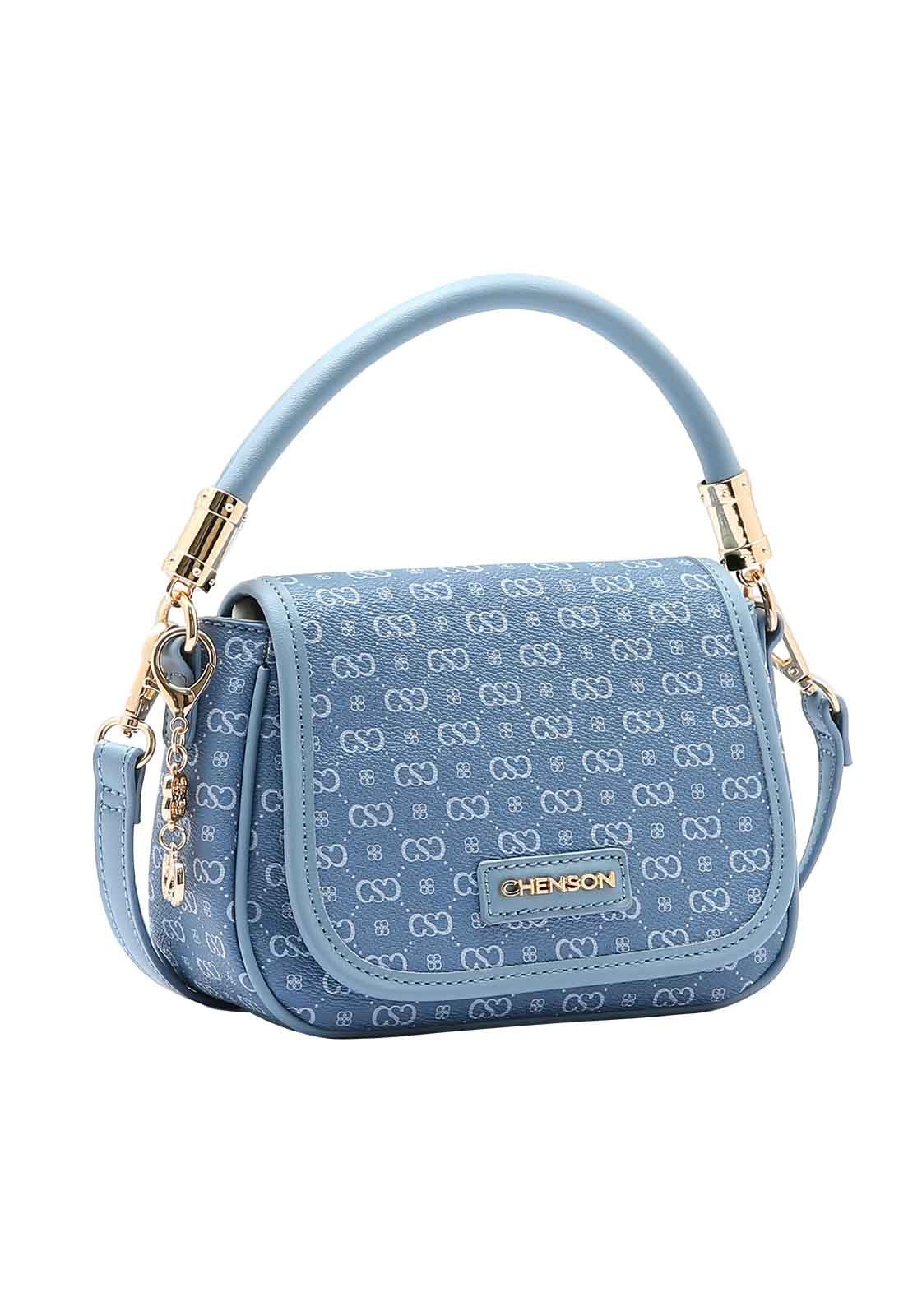 Bolsa Feminina Chenson Original Monograma Elegance Mão 3484971 Azul 1