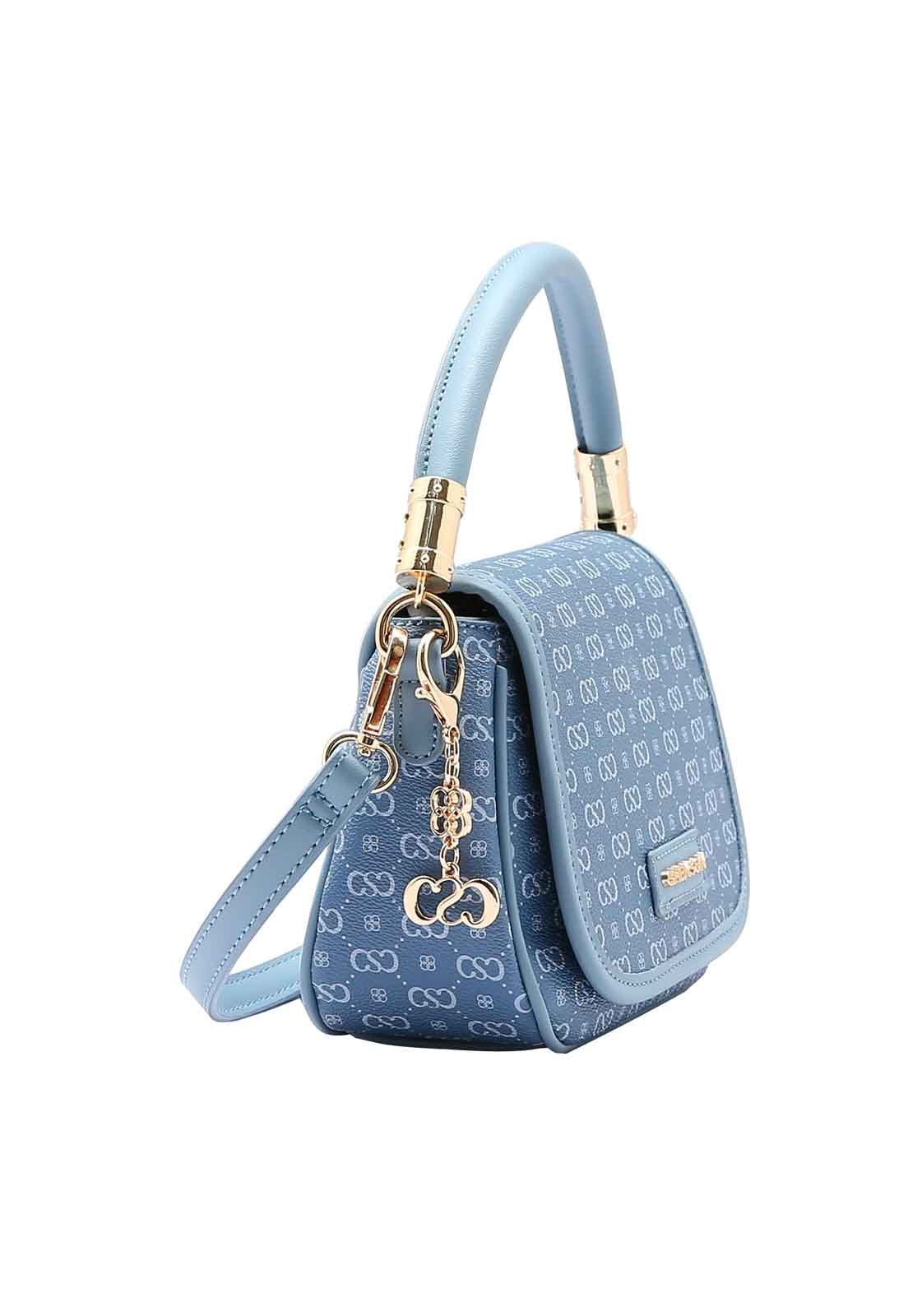 Bolsa Feminina Chenson Original Monograma Elegance Mão 3484971 Azul 2