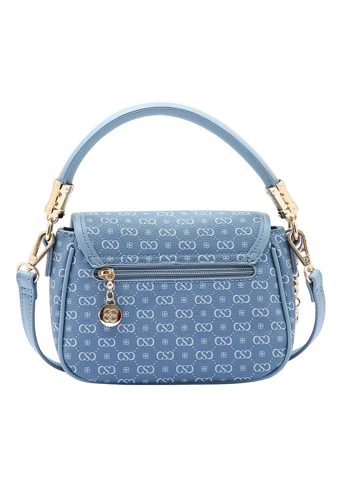 Bolsa Feminina Chenson Original Monograma Elegance Mão 3484971 Azul 3