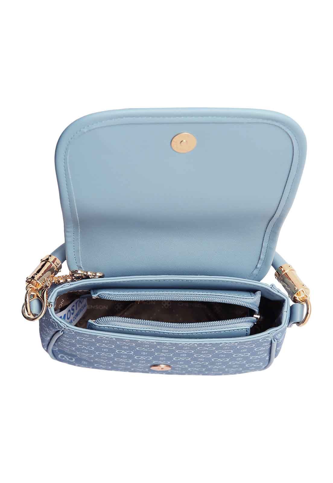 Bolsa Feminina Chenson Original Monograma Elegance Mão 3484971 Azul 4