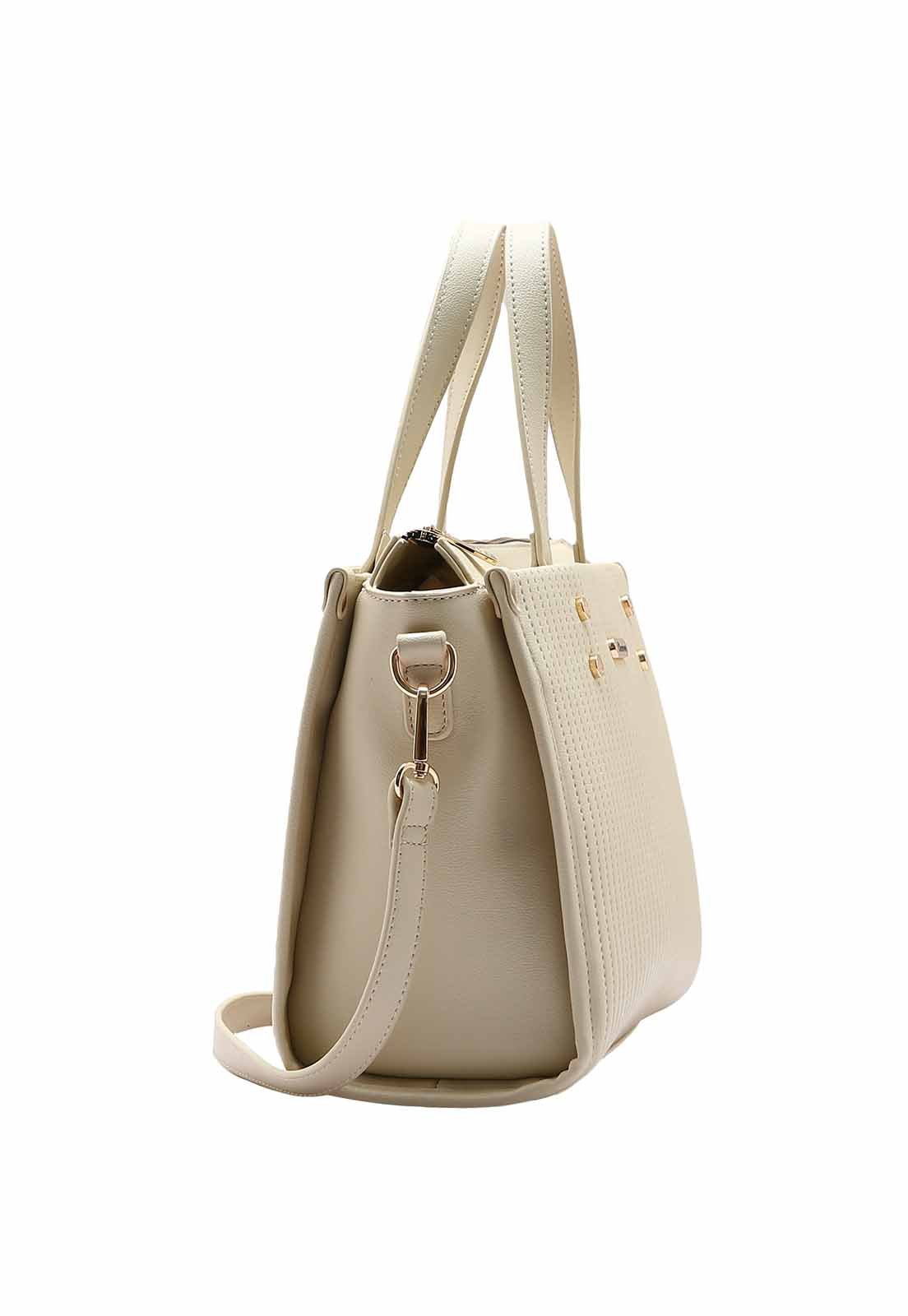 Bolsa Feminina Chenson Original Textura Minimalista Mão 3484897 Off White 2