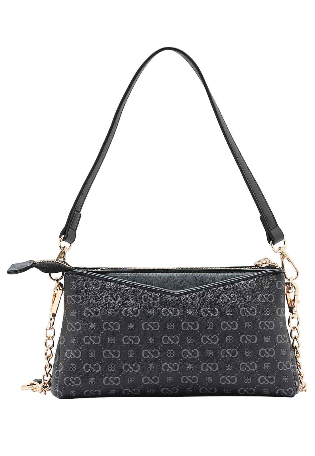 Bolsa Feminina Chenson Original Elegance Luxo Ombro 3485089 Preto 3