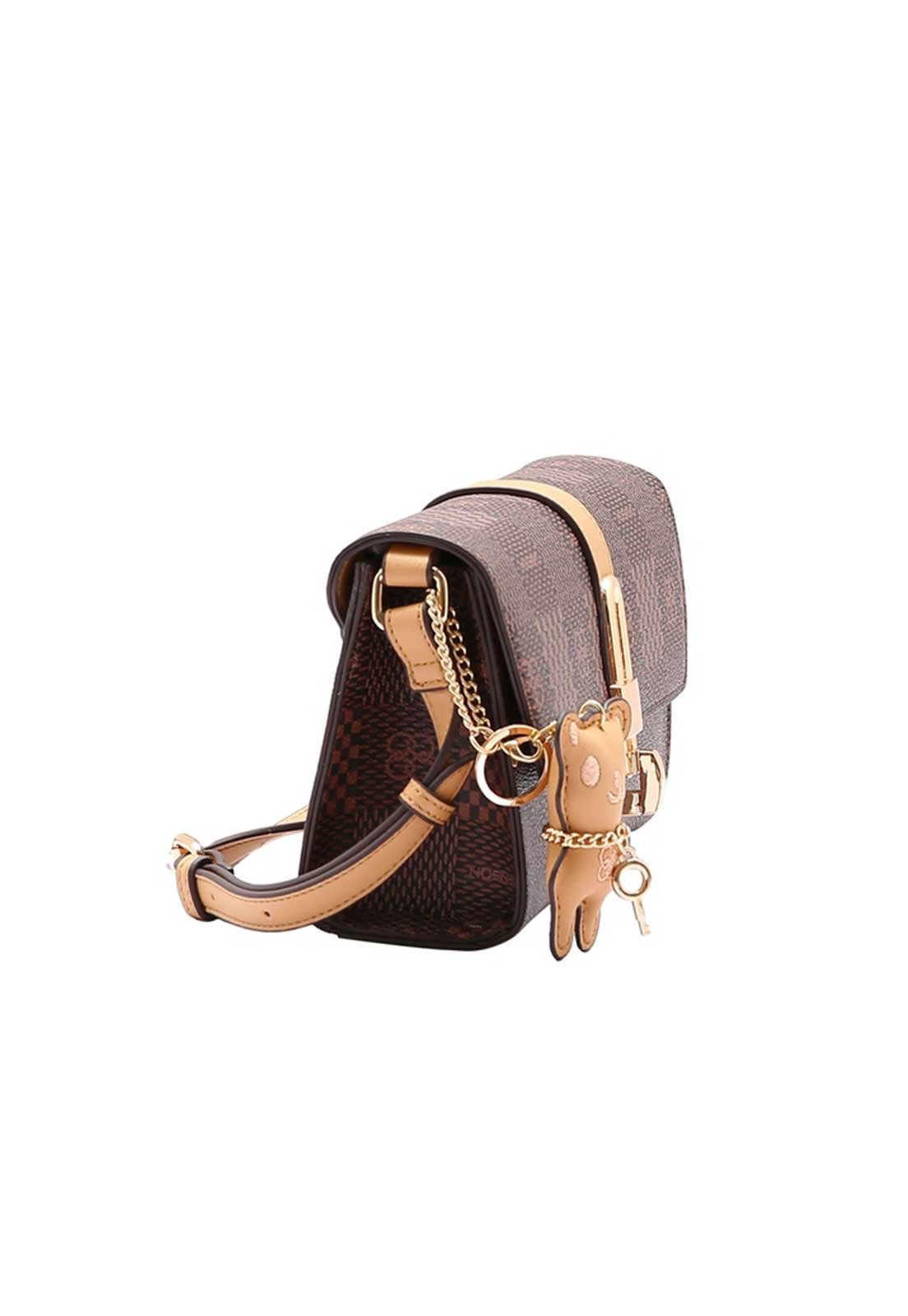 Bolsa Feminina Chenson Original Elemento Gráfico Transversal 3485098 Café 2