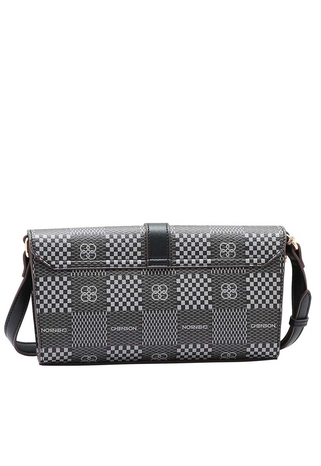 Bolsa Feminina Chenson Original Elemento Gráfico Transversal 3485098 Preto 3