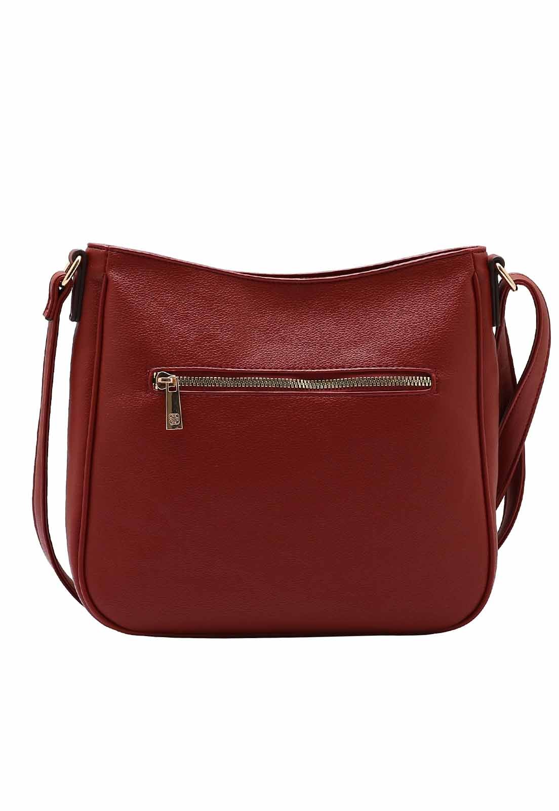 Bolsa Feminina Chenson Original Transversal  3484923 Vinho 3