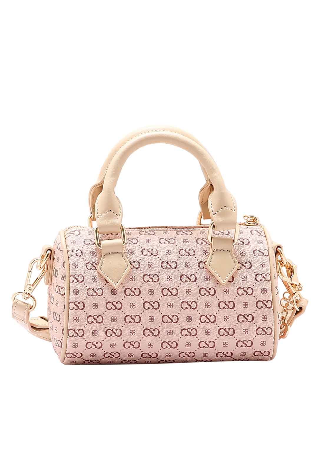 Bolsa Feminina Chenson Original Monograma Elegance Baú 3484973 Bege 3