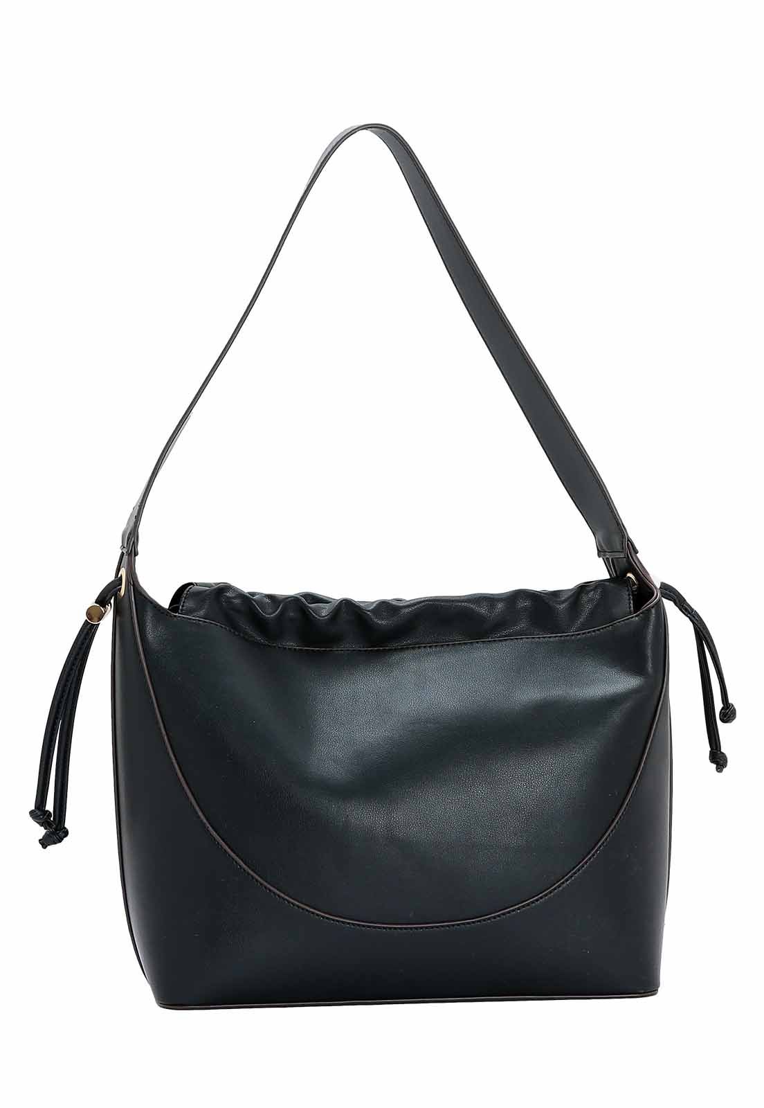 Bolsa Feminina Chenson Original Franzido Chic Ombro 3484891 Preto 3