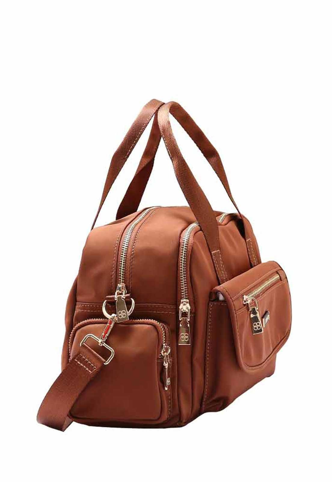 Bolsa Feminina Chenson Original Twill Nylon Mão Marrom 2