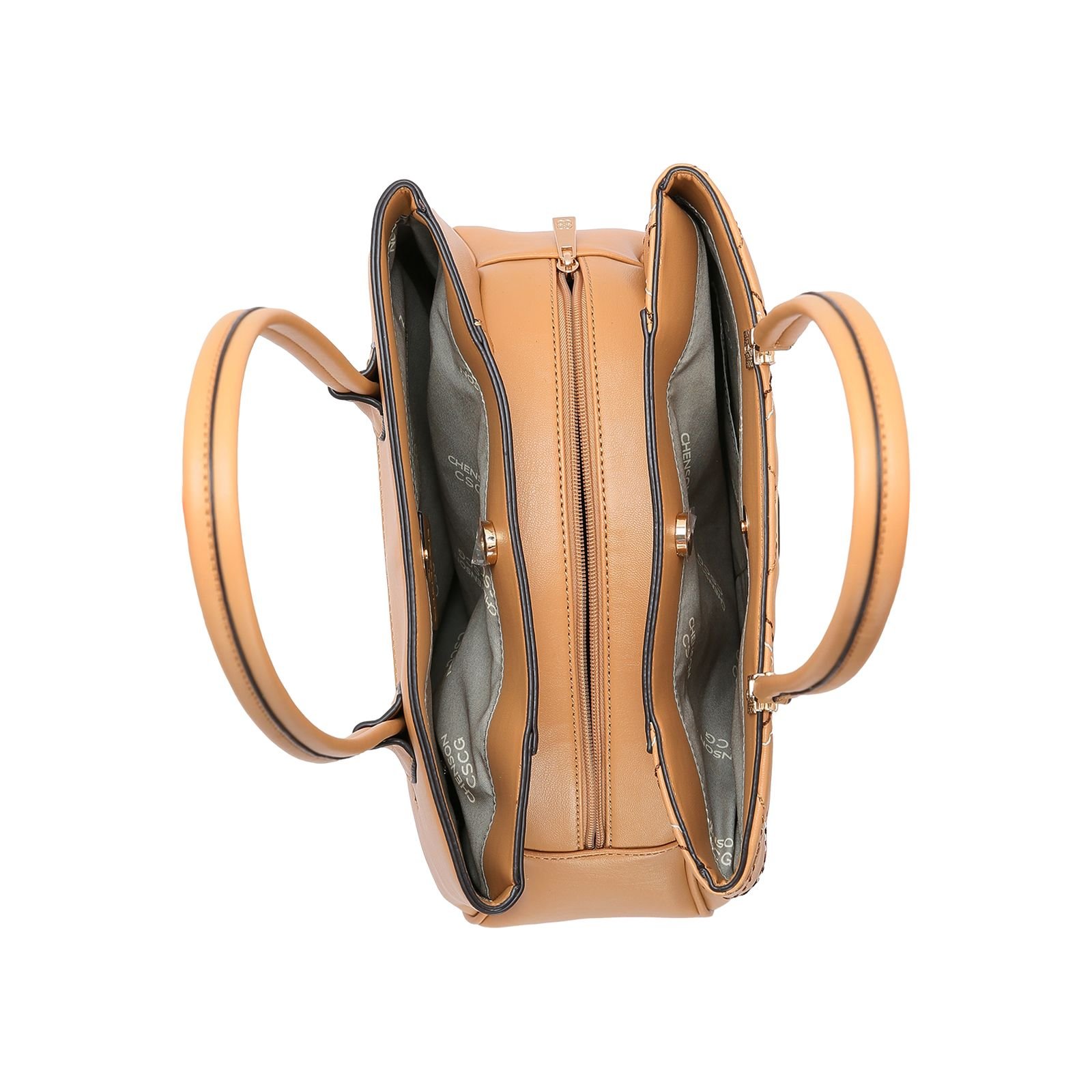 Bolsa Feminina Chenson Pesponto Delicado 3484676 Bege 4