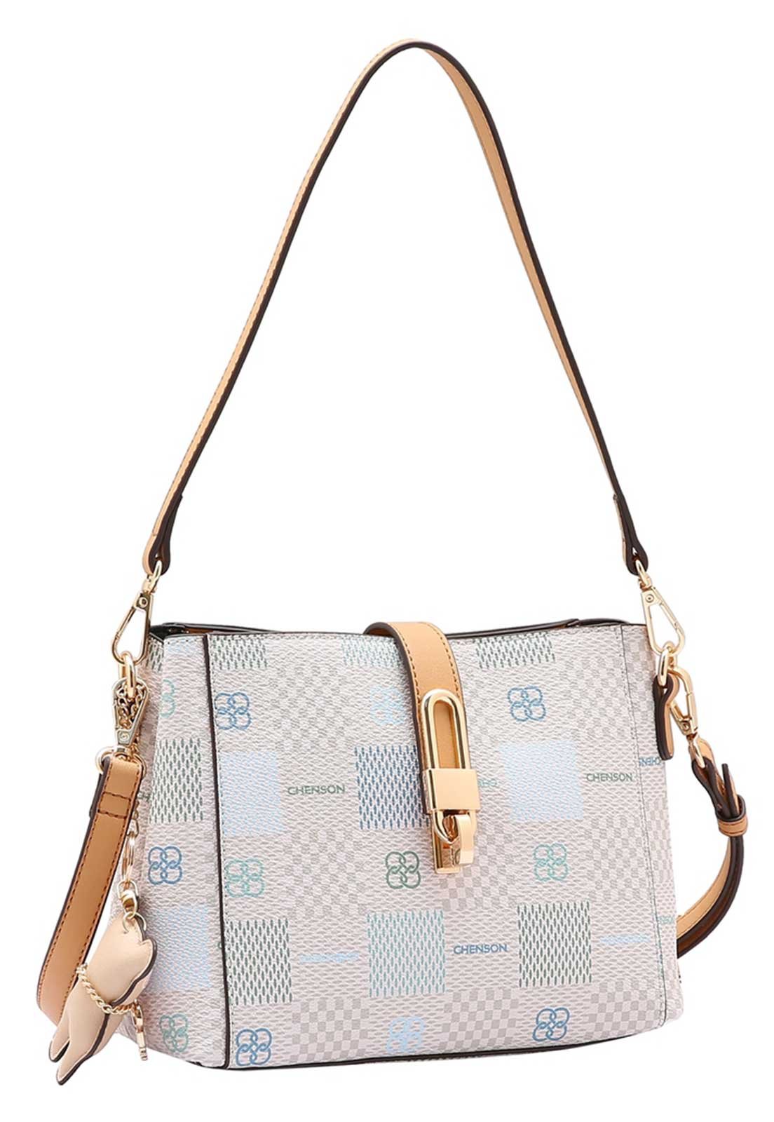 Bolsa Feminina Chenson Original Elemento Gráfico Ombro 3485097 Off White 1
