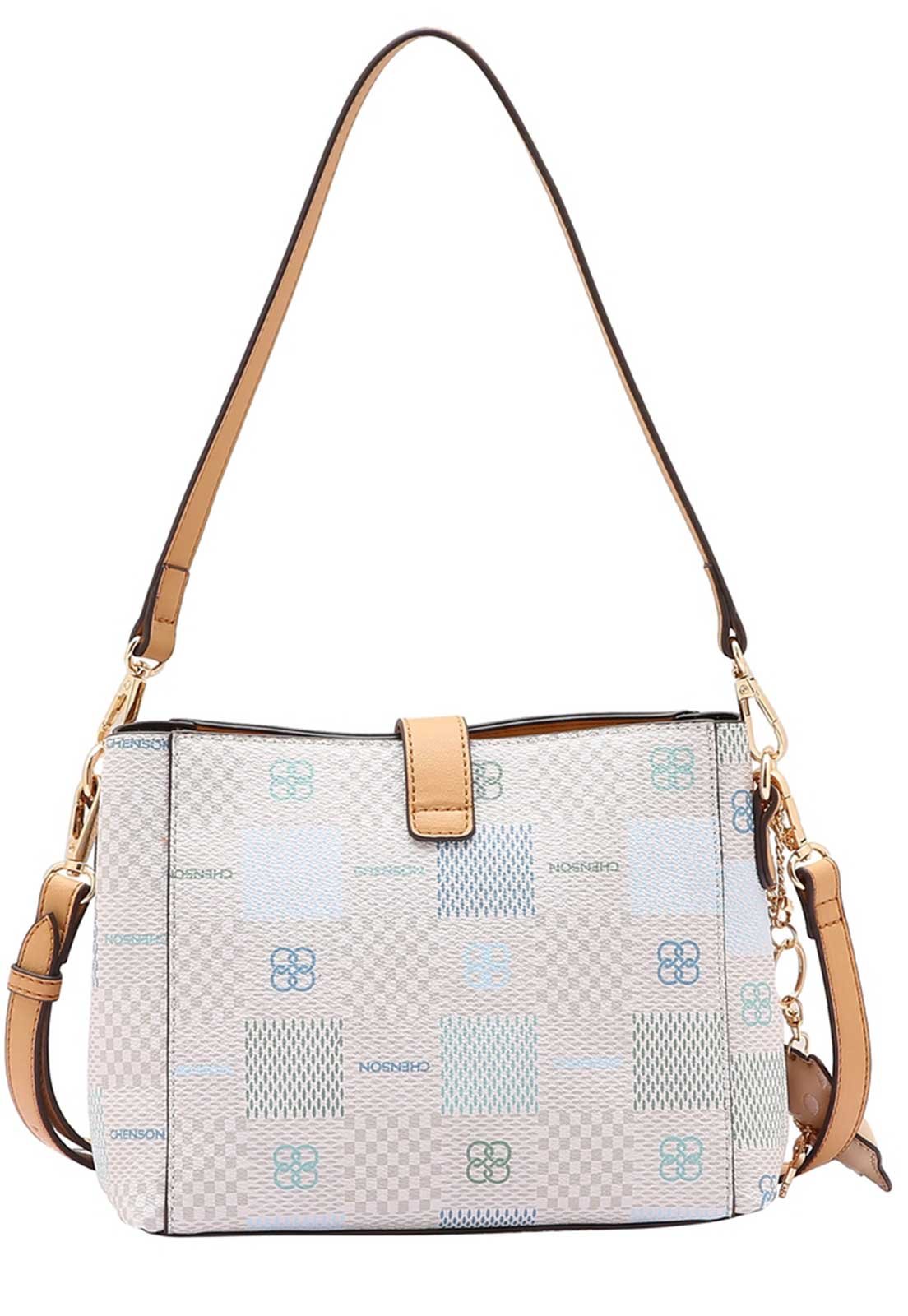 Bolsa Feminina Chenson Original Elemento Gráfico Ombro 3485097 Off White 3