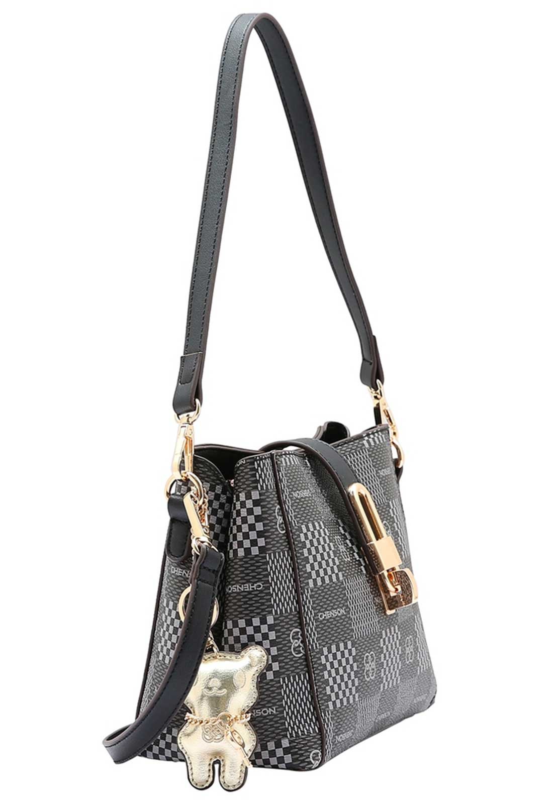 Bolsa Feminina Chenson Original Elemento Gráfico Ombro 3485097 Preto 2