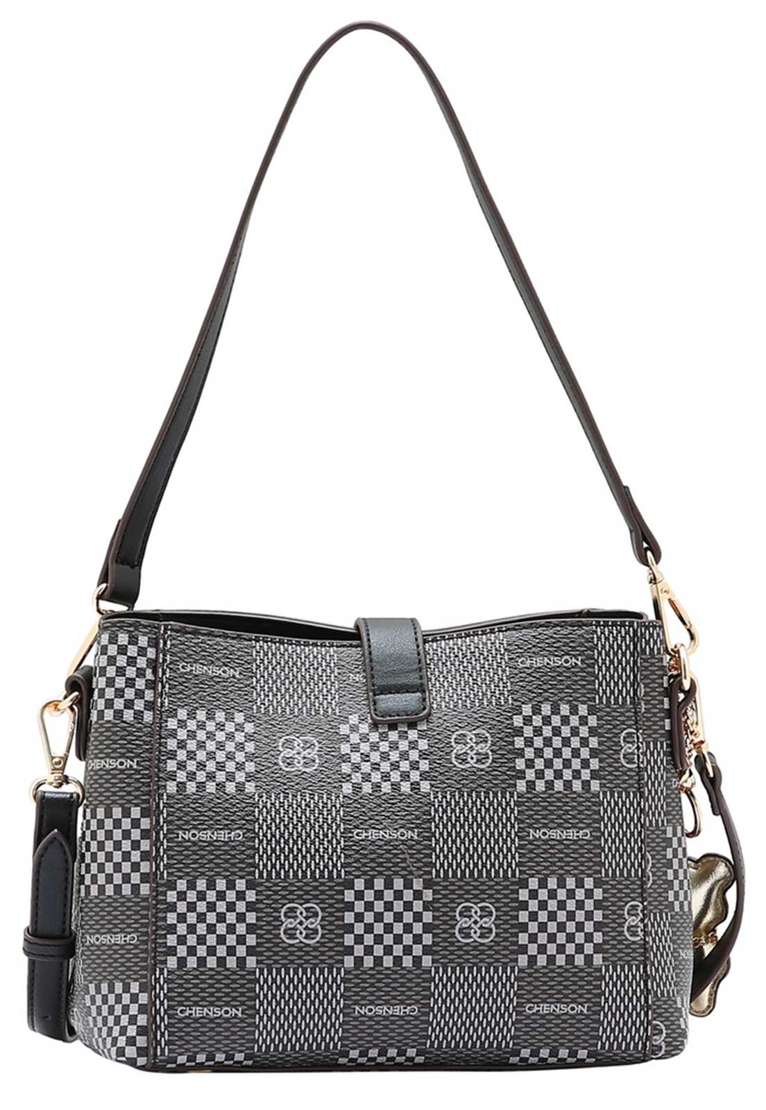 Bolsa Feminina Chenson Original Elemento Gráfico Ombro 3485097 Preto 3