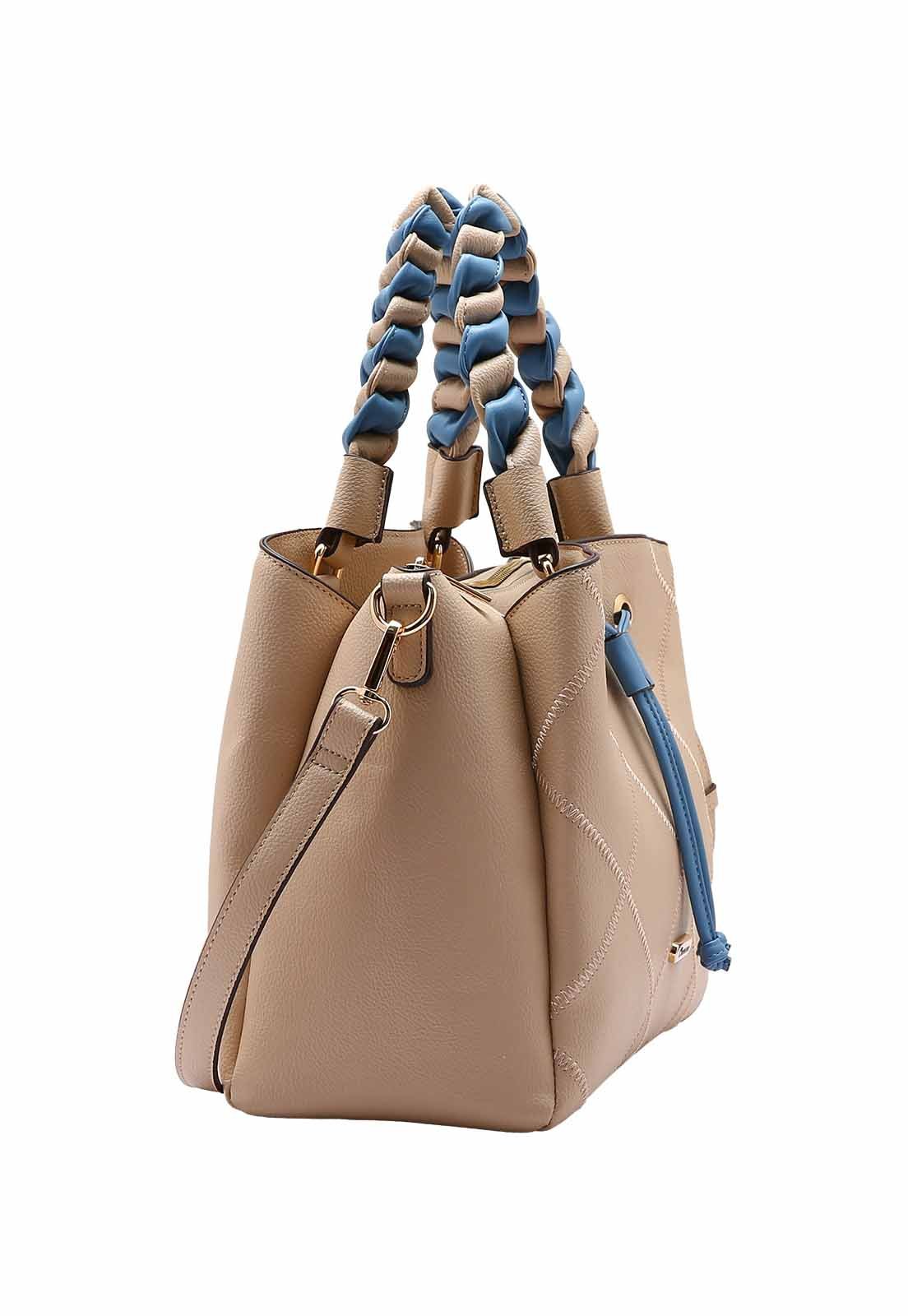 Bolsa Feminina Chenson Original Pesponto Mão 3484888 Bege 2