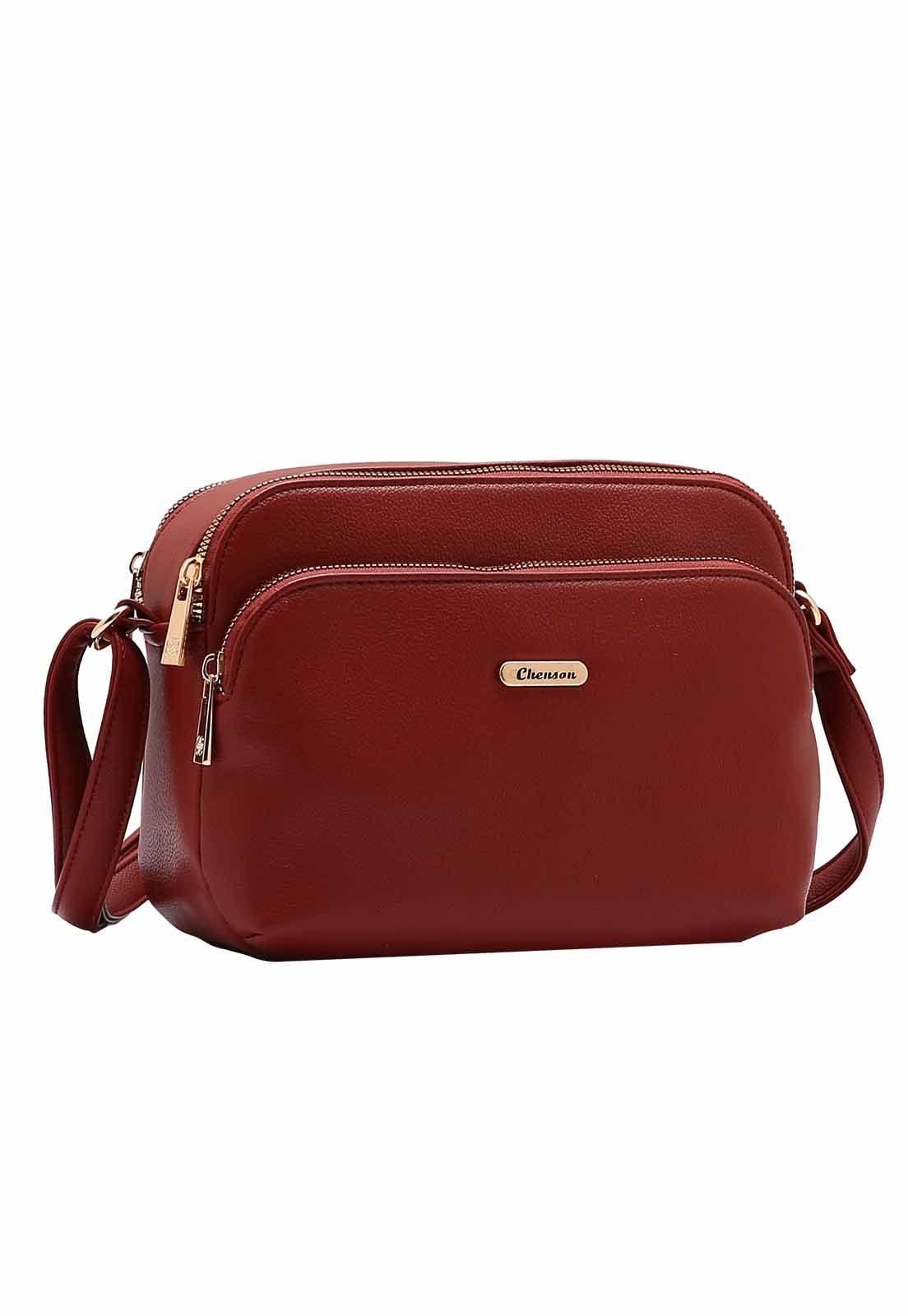 Bolsa Feminina Chenson Original Transversal  3484925 Vinho 1
