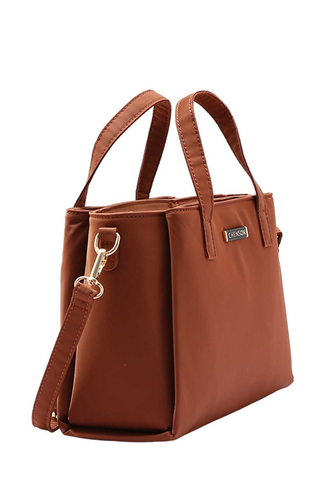 Bolsa Feminina Chenson Original Twill Nylon Mão 3784944 Marrom 2