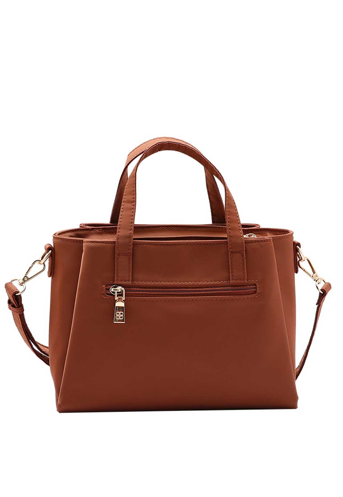 Bolsa Feminina Chenson Original Twill Nylon Mão 3784944 Marrom 3