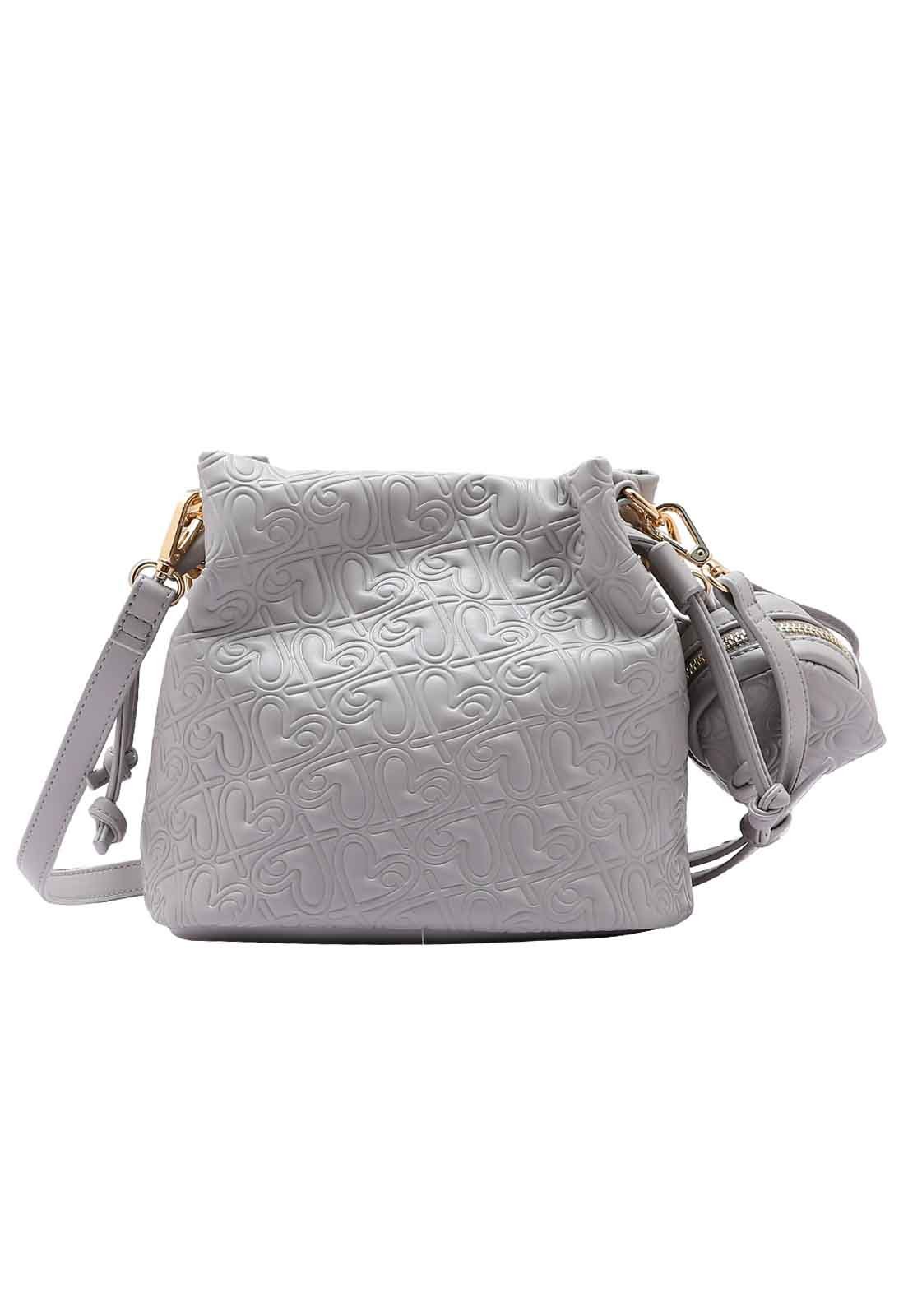 Bolsa Feminina Chenson Original Heart Cool Saco 3485105 Cinza 3