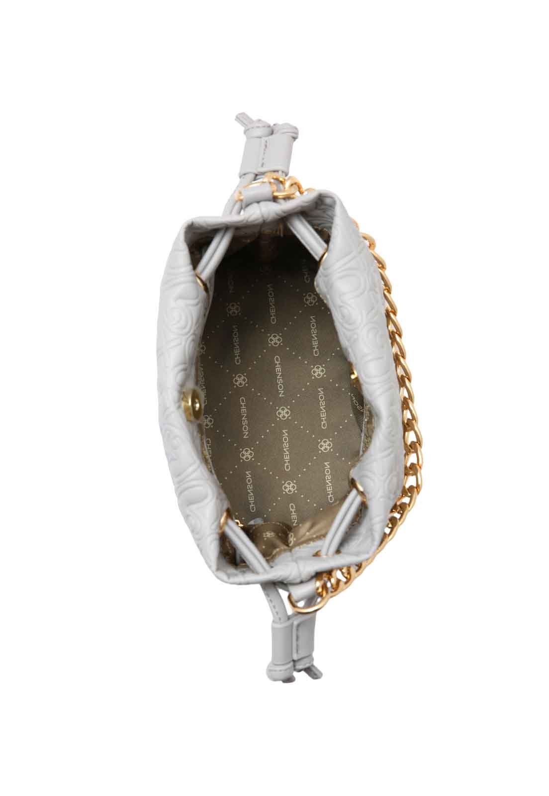 Bolsa Feminina Chenson Original Heart Cool Saco 3485105 Cinza 4