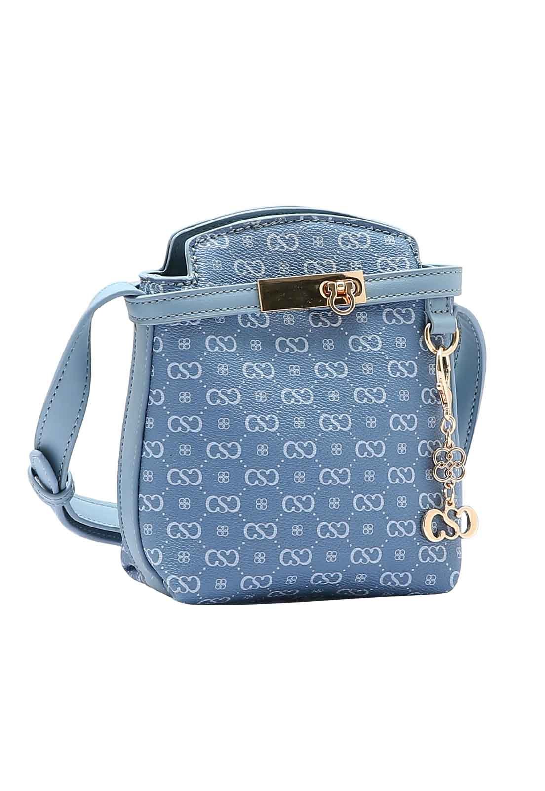Bolsa Feminina Chenson Original Monograma Elegance Transversal 3484976 Azul 1