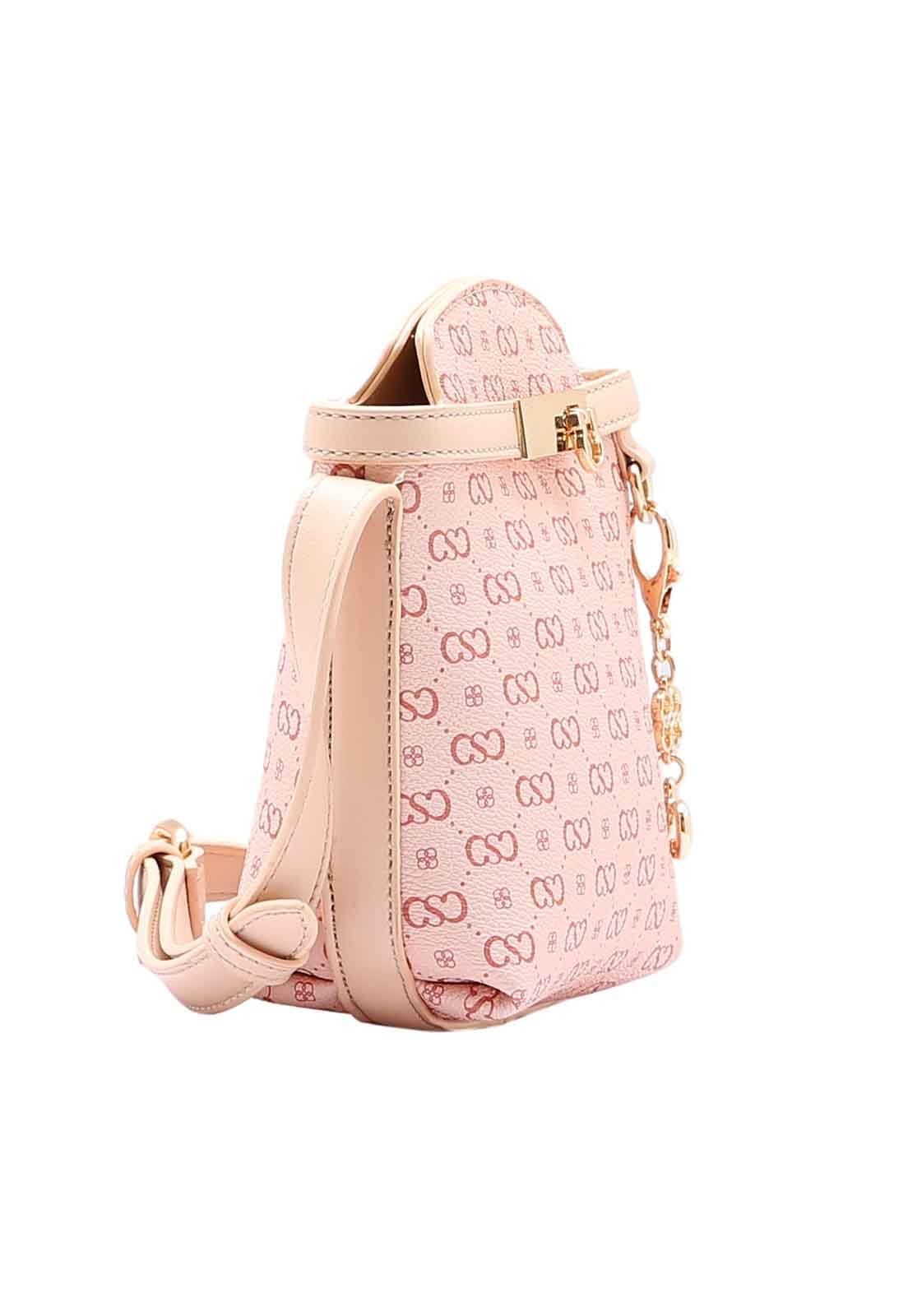 Bolsa Feminina Chenson Original Monograma Elegance Transversal 3484976 Rosa 2