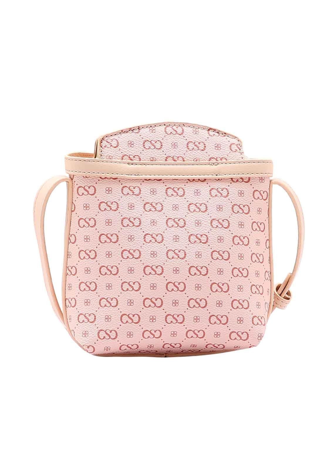 Bolsa Feminina Chenson Original Monograma Elegance Transversal 3484976 Rosa 3