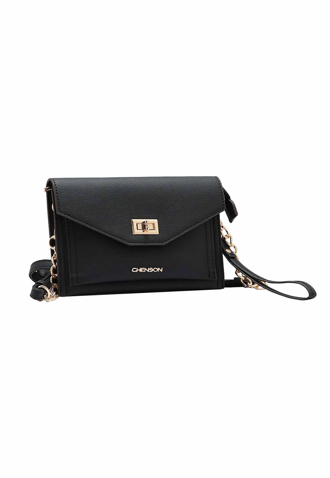 Bolsa Feminina Chenson Original Transversal 3484933 Preto 1