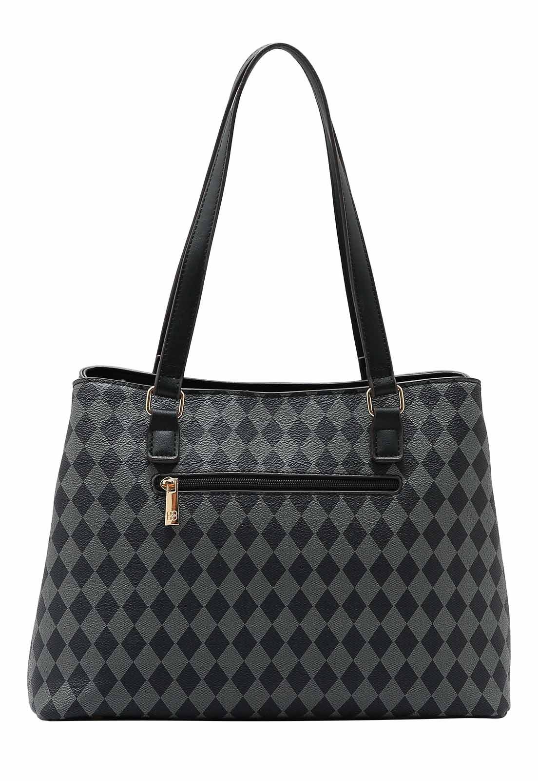 Bolsa Feminina Chenson Original Geométrica Ombro 3484848 Preto 3