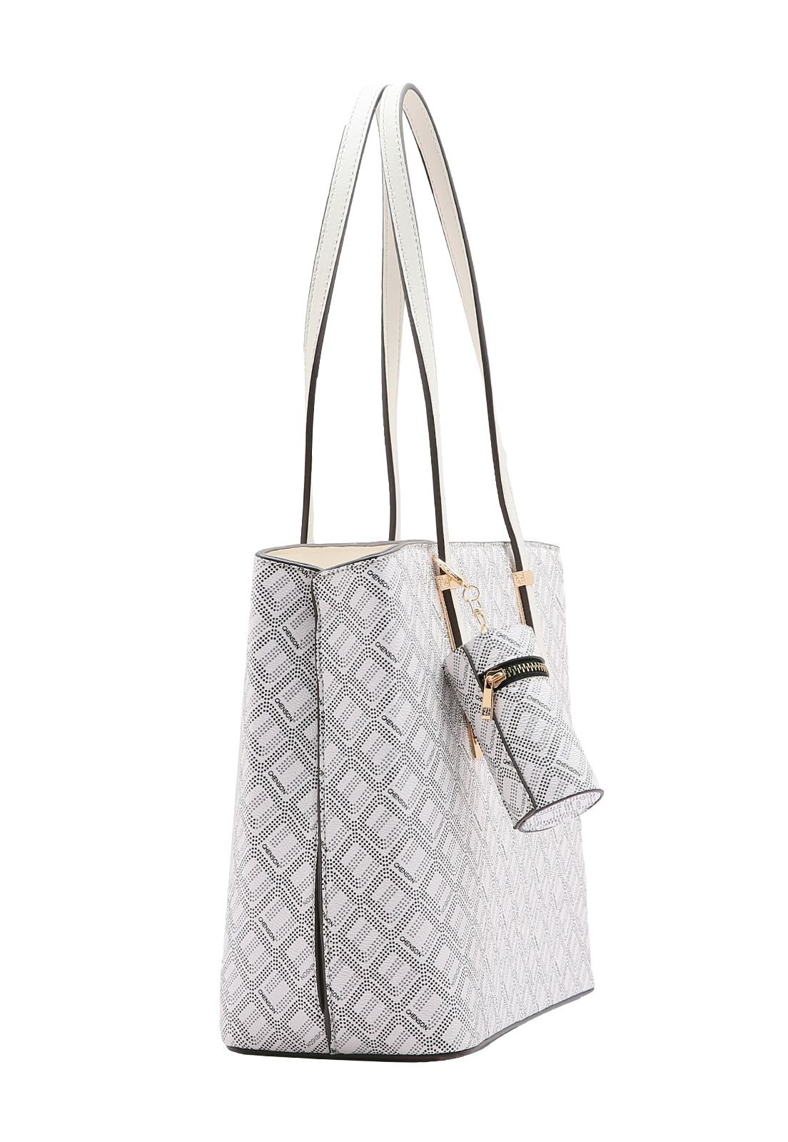 Bolsa Feminina Chenson Monograma Pontilhado 3484733 Off White 2
