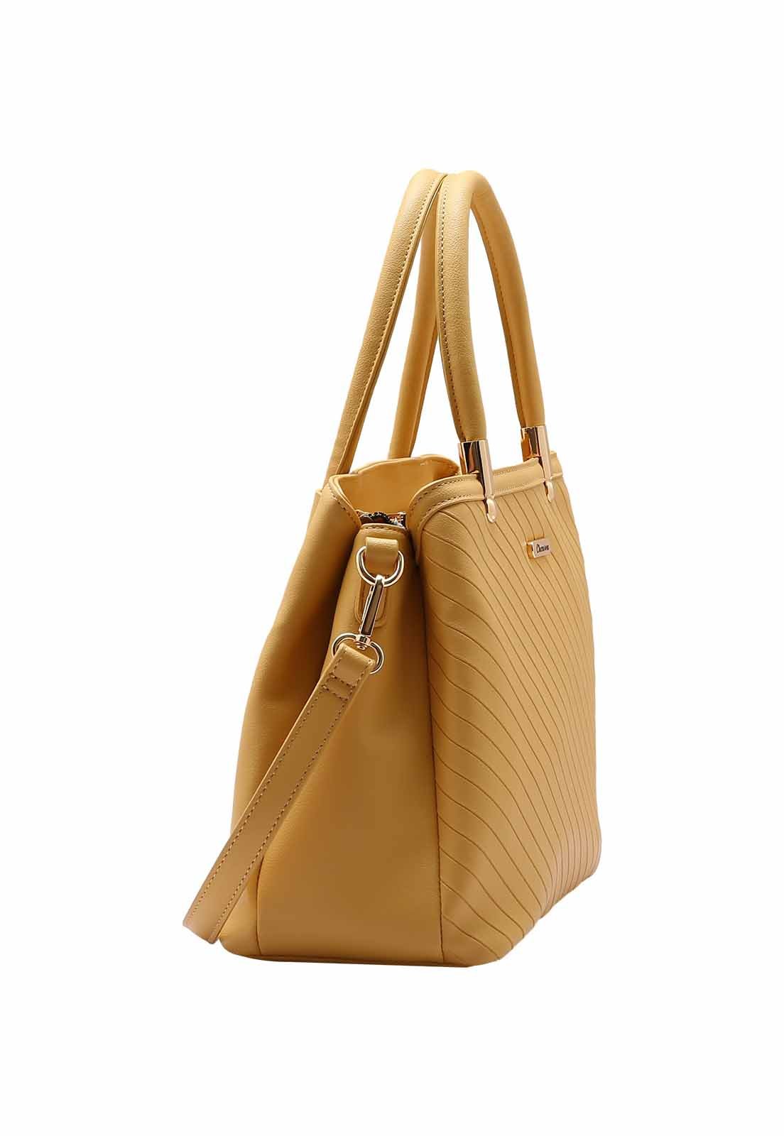 Bolsa Feminina Chenson Original Matelassê Diagonal Mão 3484894 Amarelo 2