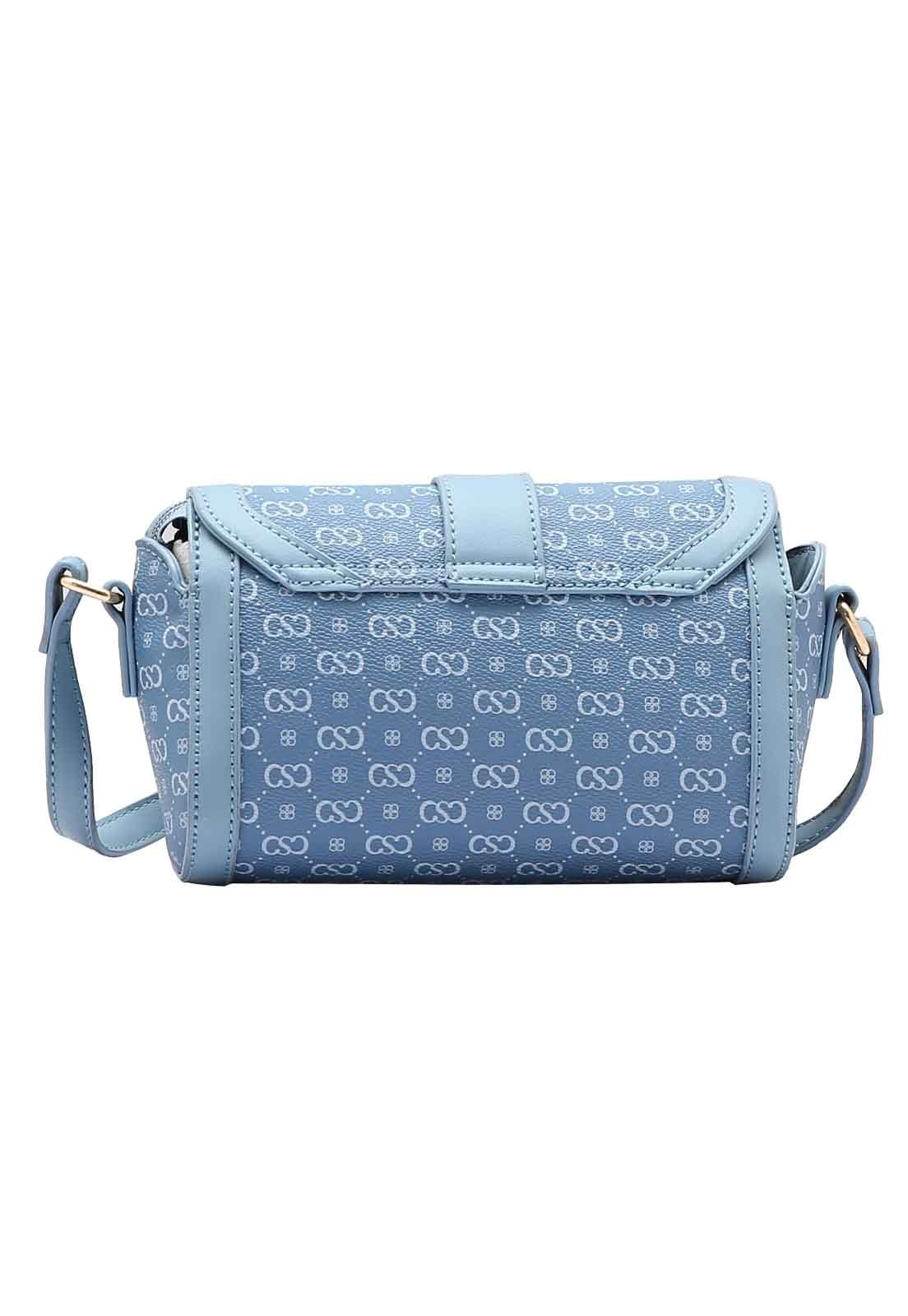 Bolsa Feminina Chenson Original Monograma Elegance Transversal 3484974 Azul 3