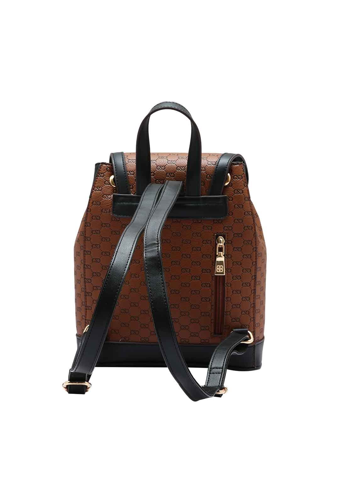 Mochila Feminina Chenson Original Luxury Monograma Costas 8485045 Café 3