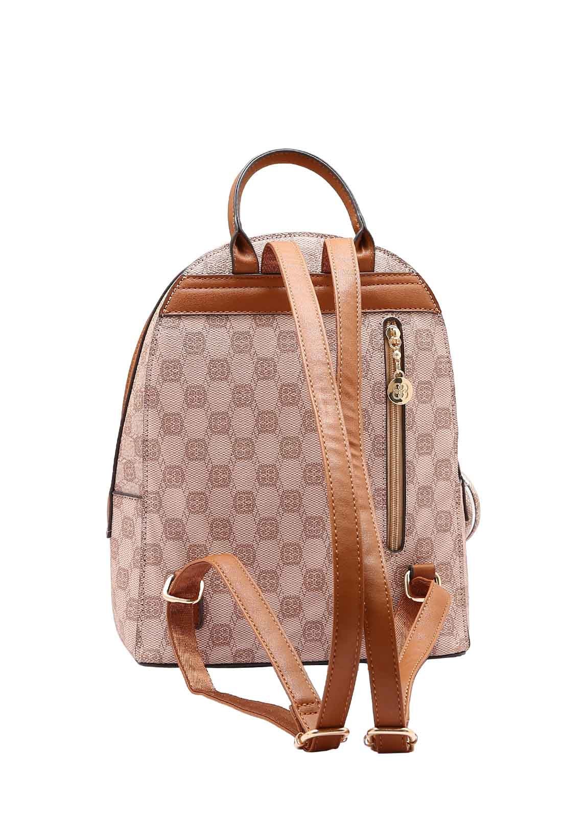 Mochila Feminina Chenson Original New Cristal Costas 8485022 Marrom 3