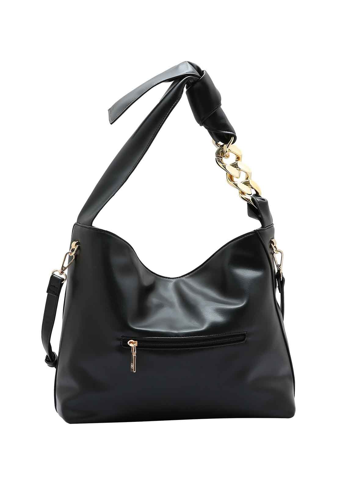 Bolsa Feminina Chenson Original Contemporâneo Hobo 3485058 Preto 3
